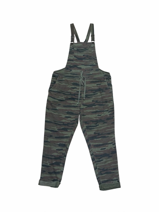 Wallflower Pants - Wallflower Overalls Womens XL Green Camouflage Pants Skinny Cut Cuffed One Piece
